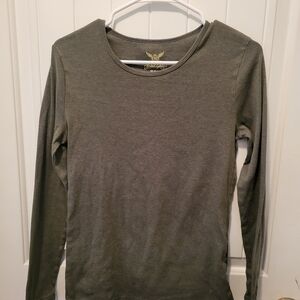 Faded Glory Olive Green Long Sleeve Tee